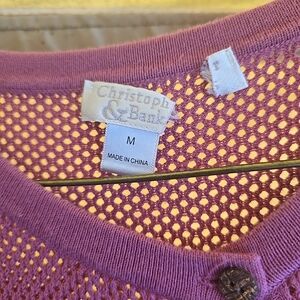Christopher & Banks Women's Purple Cardigan